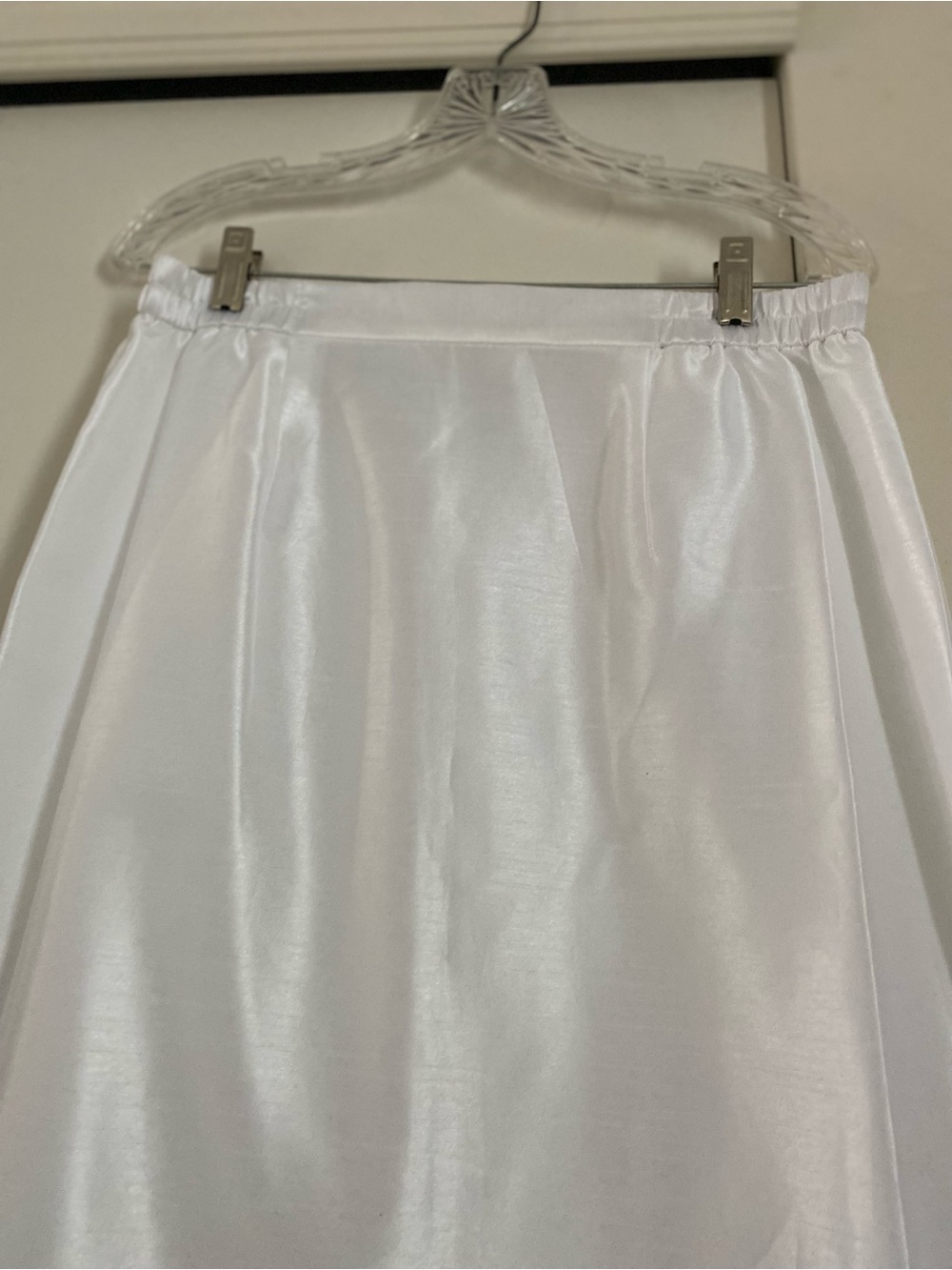 White Satin Two-Piece Jacket & Skirt Set - Picture 3 of 5
